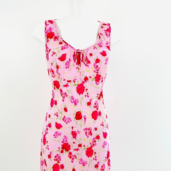 90s Y2k Vintage NEXT babydoll Dress UK12 Pink Florals Cottagecore Fairycore - Picture 7 of 7